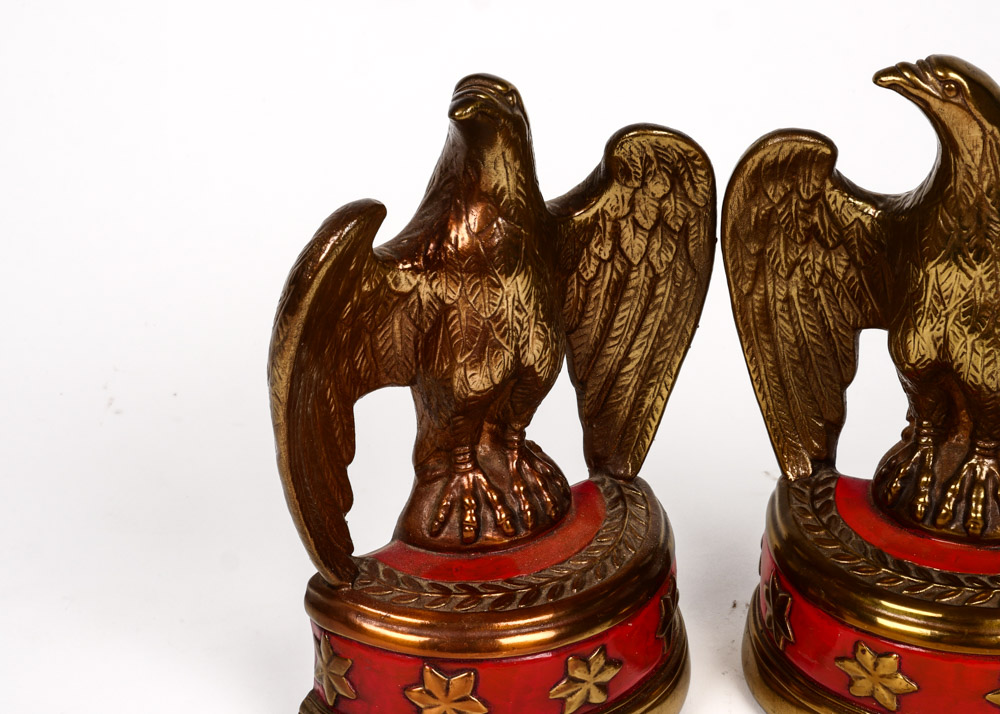 Pair of Vintage Brass Eagle Bookends