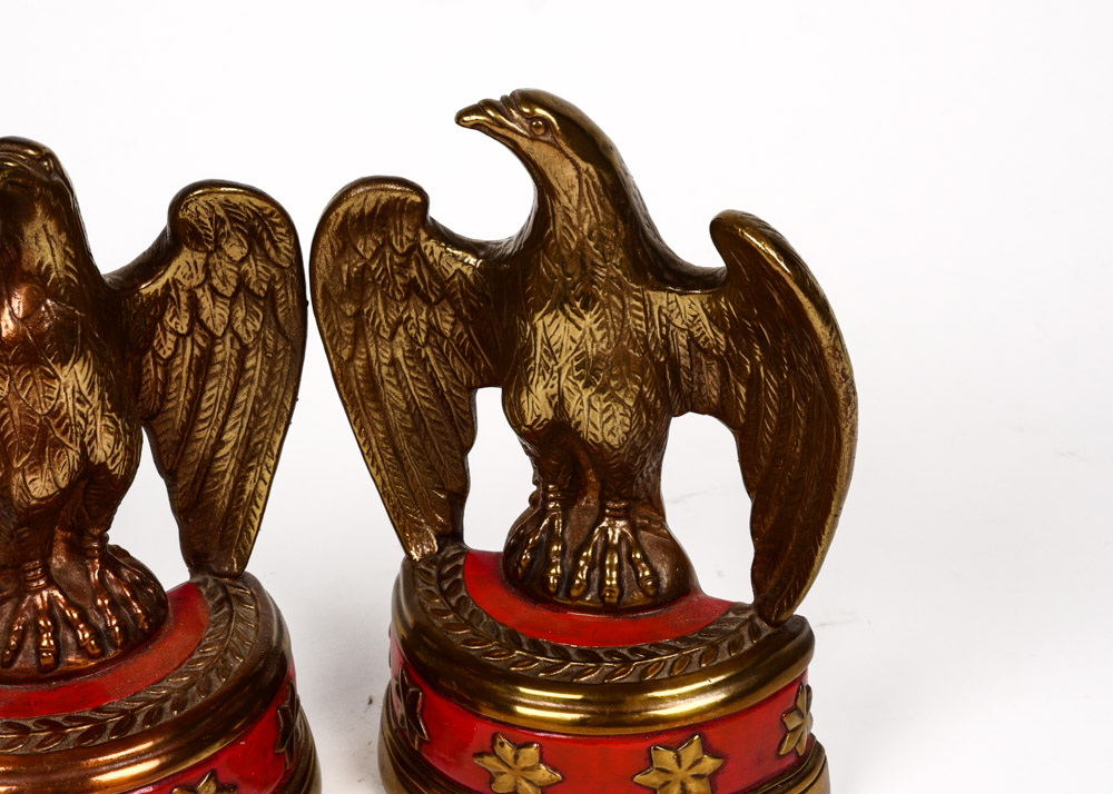 Pair of Vintage Brass Eagle Bookends