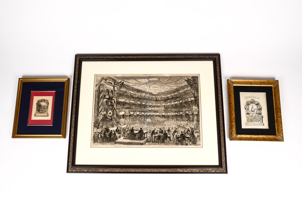 Trio of Vintage Presidential Etchings and Engravings