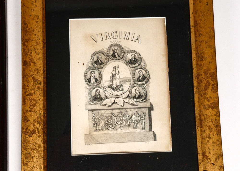 Trio of Vintage Presidential Etchings and Engravings