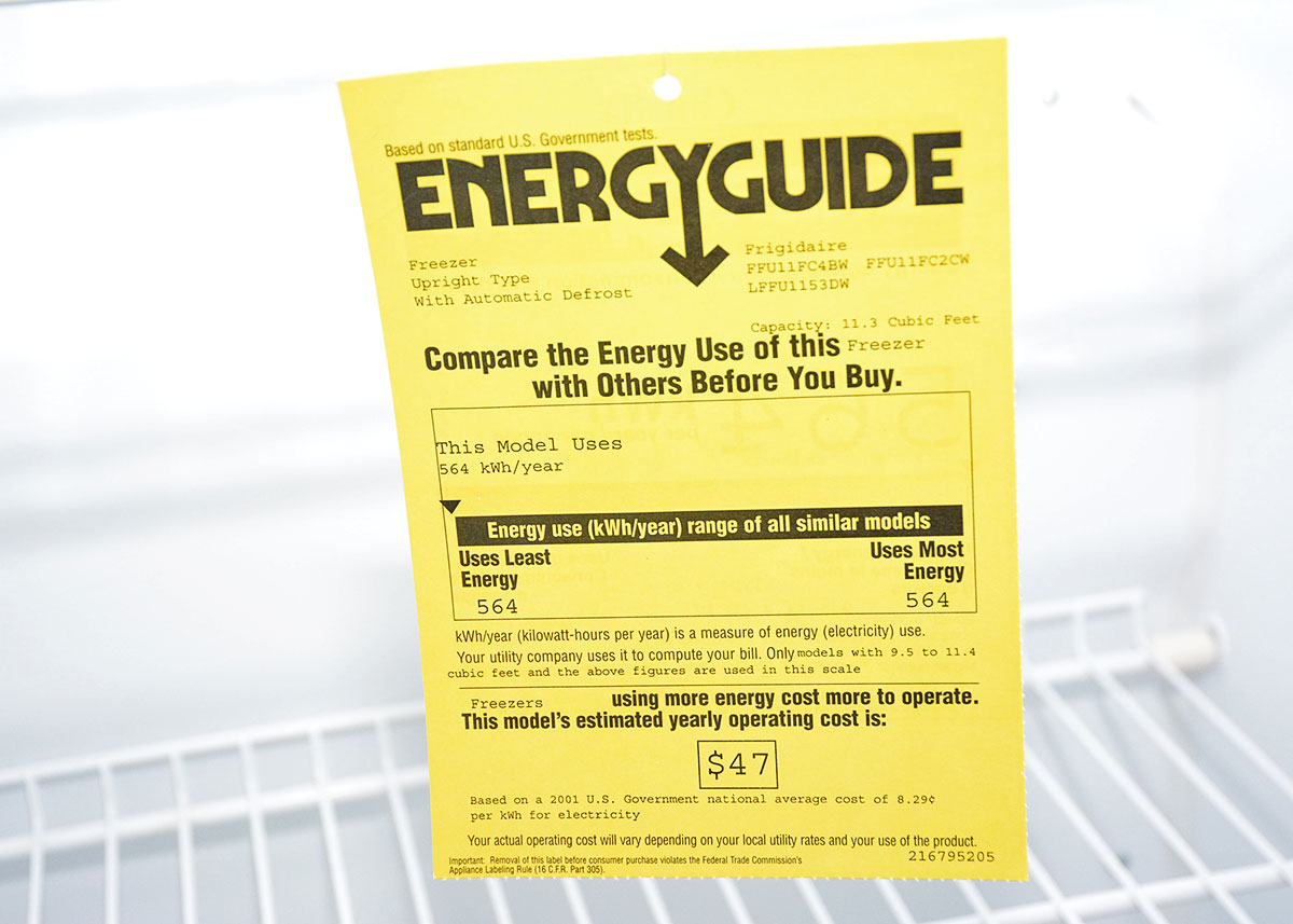 Frigidaire 11.3 Cubic Feet Standing Freezer