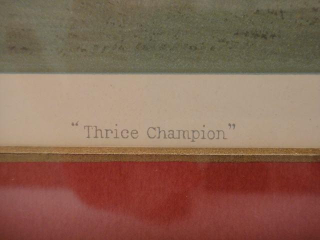 Vanity Fair Vincent Brooks "Thrice Champion" Lithograph Print