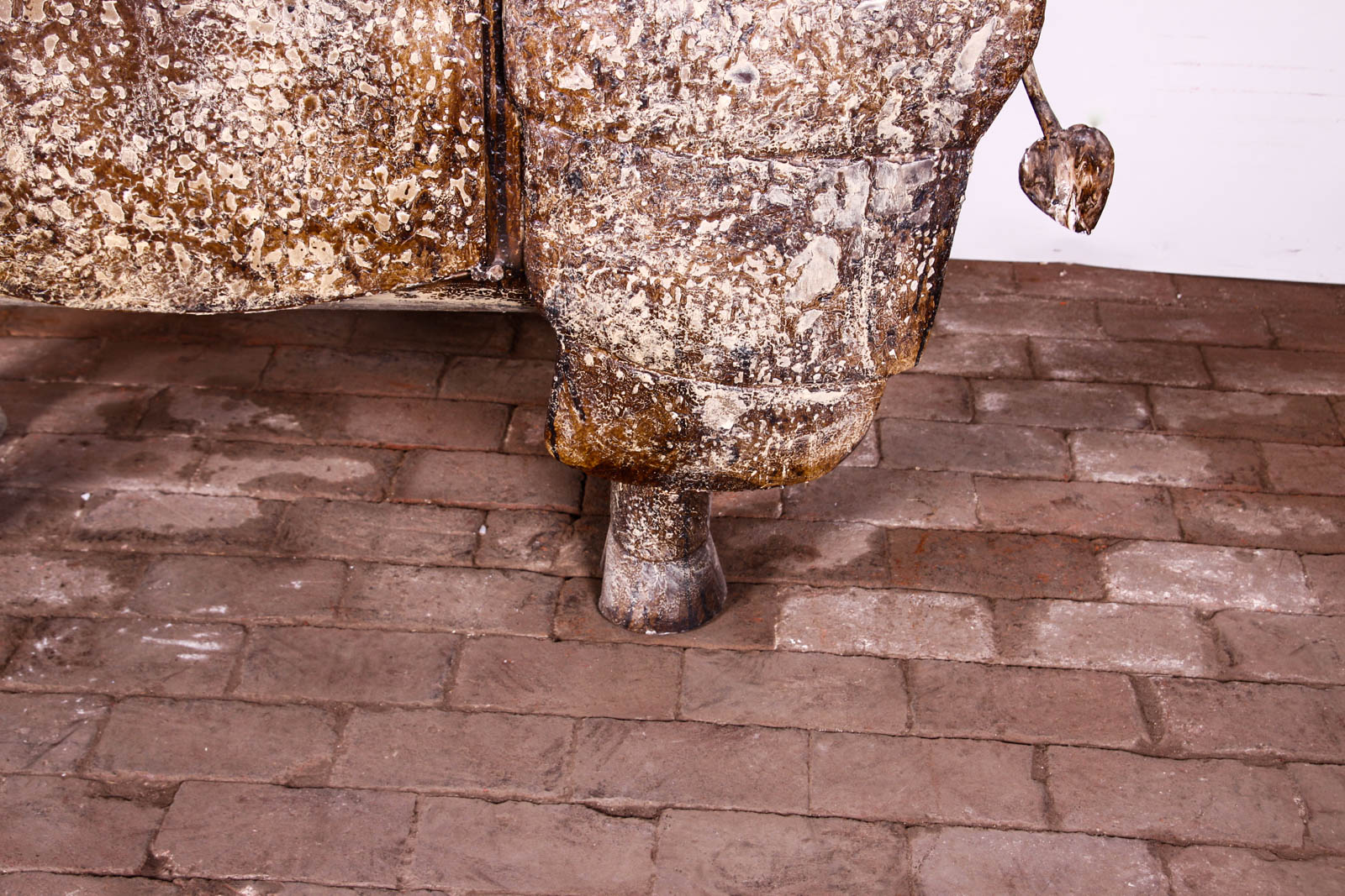 Painted Bent Iron Rhino Chest