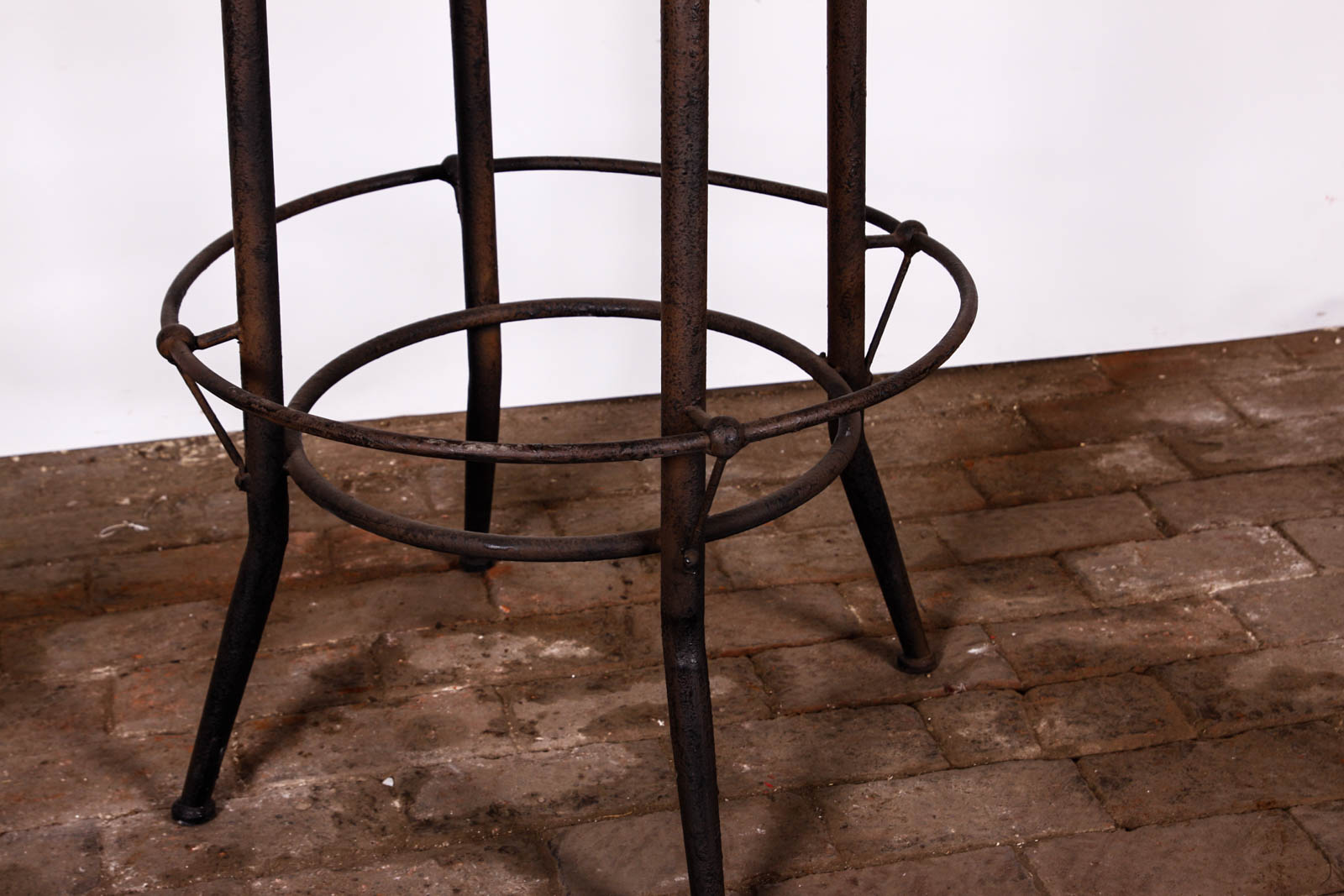 Natural Wood Industrial Style Pub Table