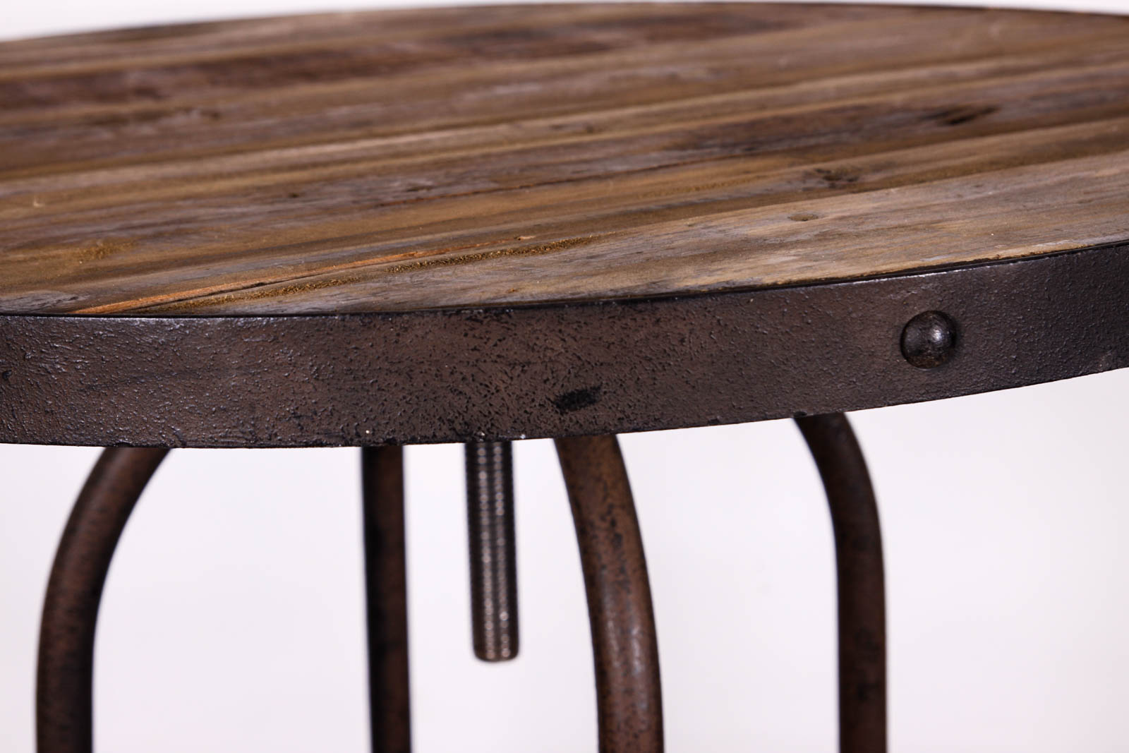 Natural Wood Industrial Style Pub Table