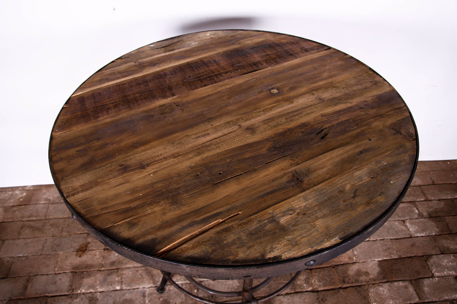 Natural Wood Industrial Style Pub Table