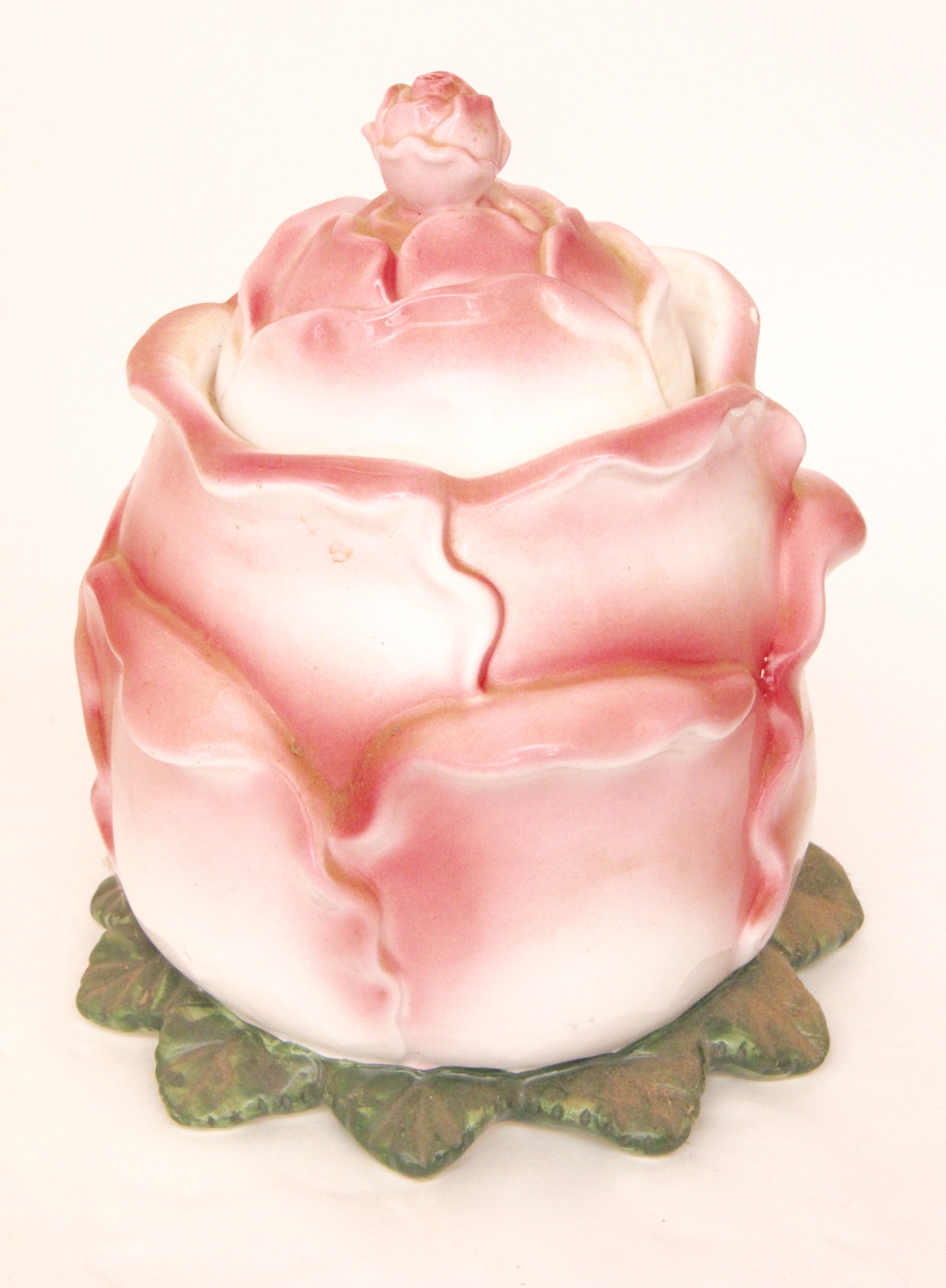 Quartet of Vintage Rose Motif Cookie Jars