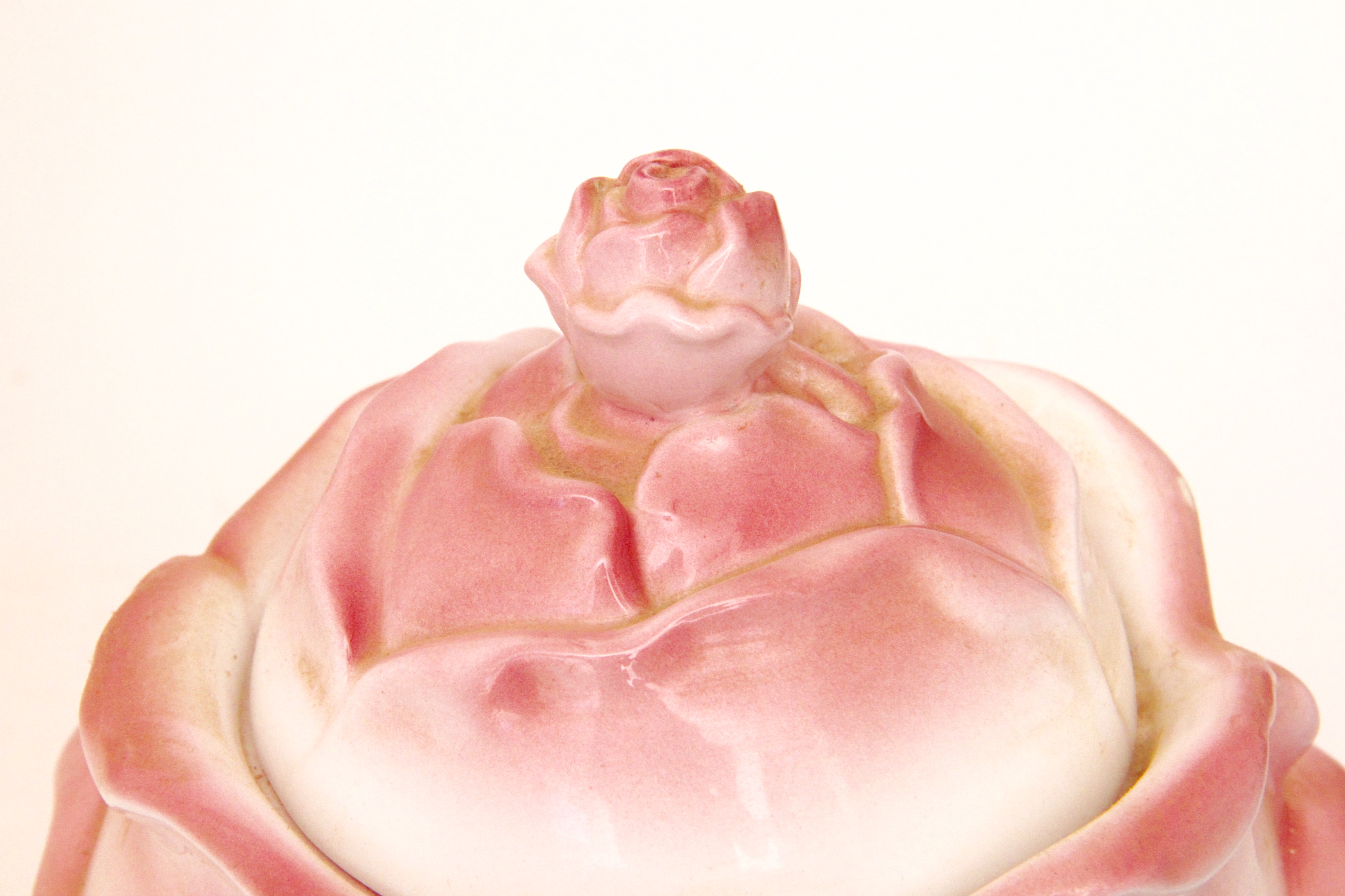 Quartet of Vintage Rose Motif Cookie Jars