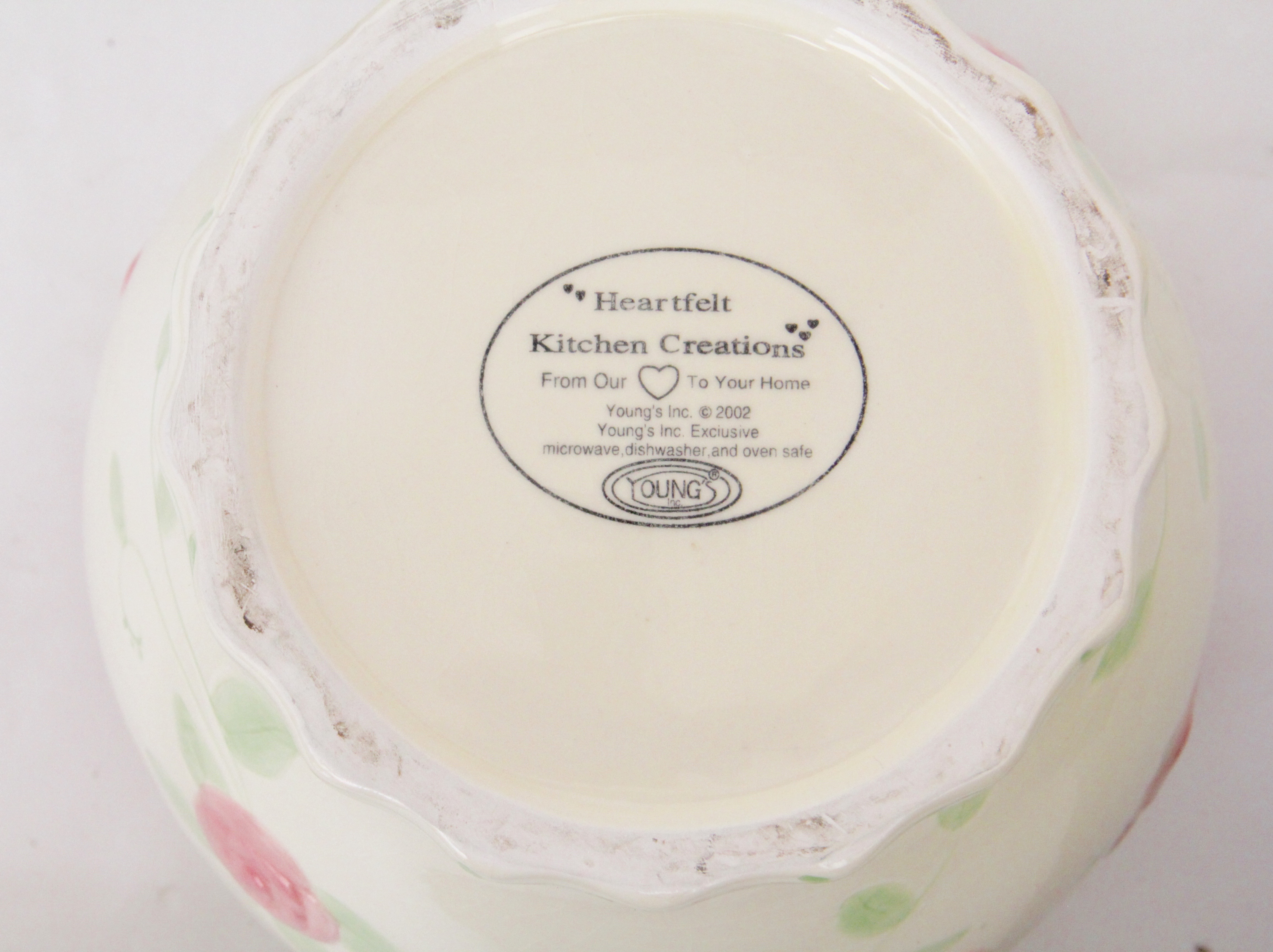 Quartet of Vintage Rose Motif Cookie Jars