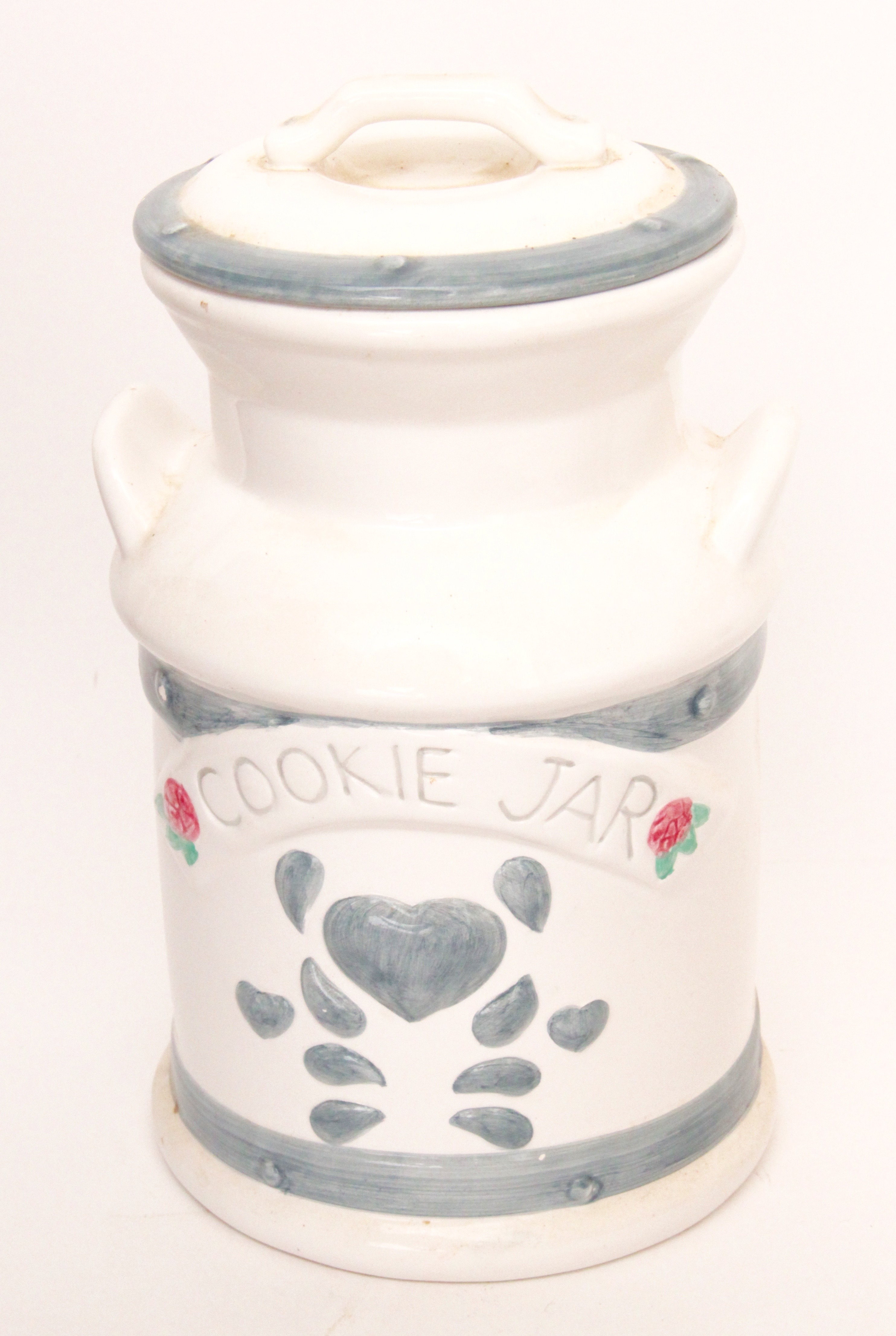 Quartet of Vintage Rose Motif Cookie Jars