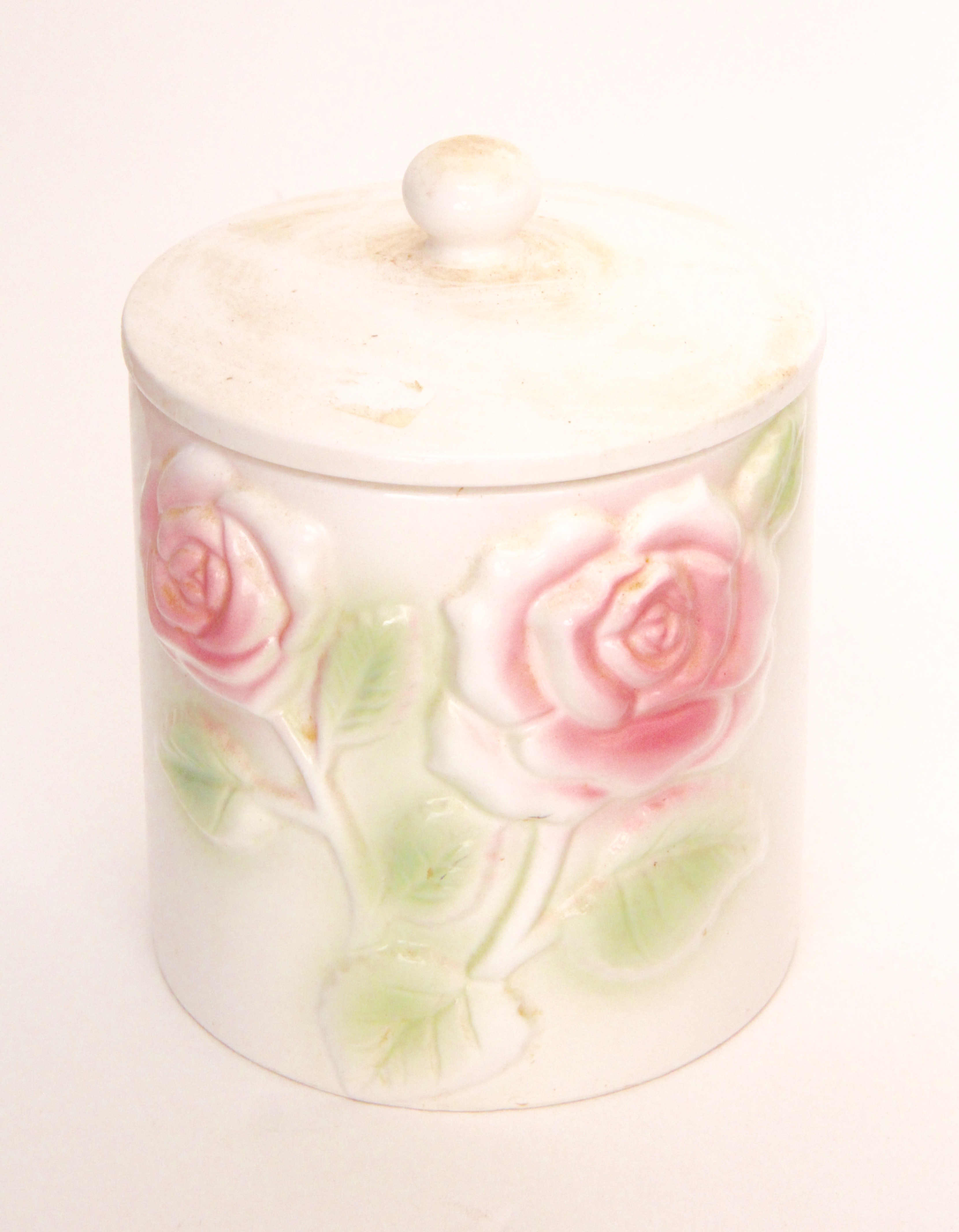 Quartet of Vintage Rose Motif Cookie Jars