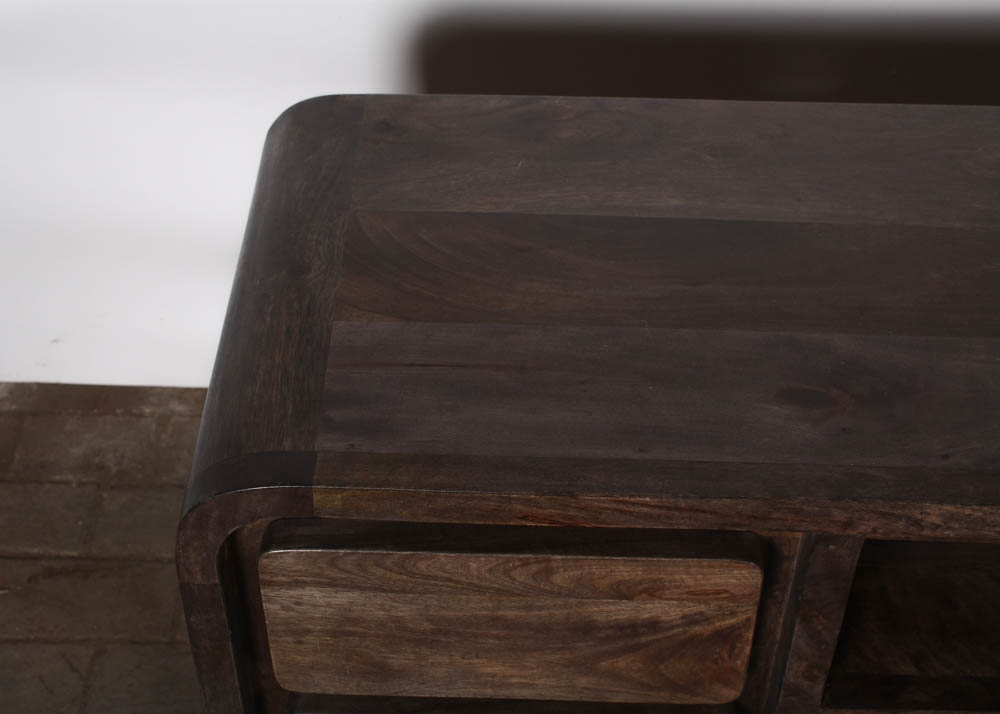 Gray Stained Entertainment Stand