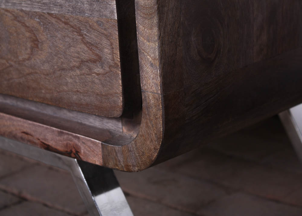 Gray Stained Entertainment Stand