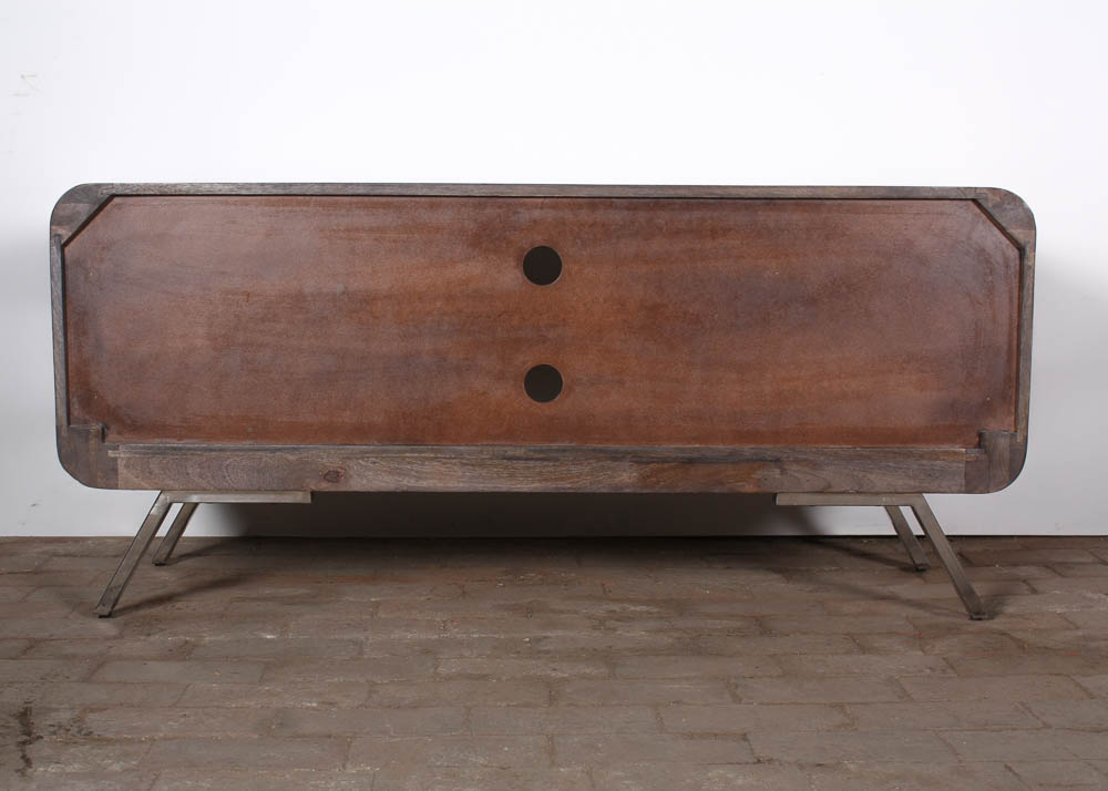 Gray Stained Entertainment Stand