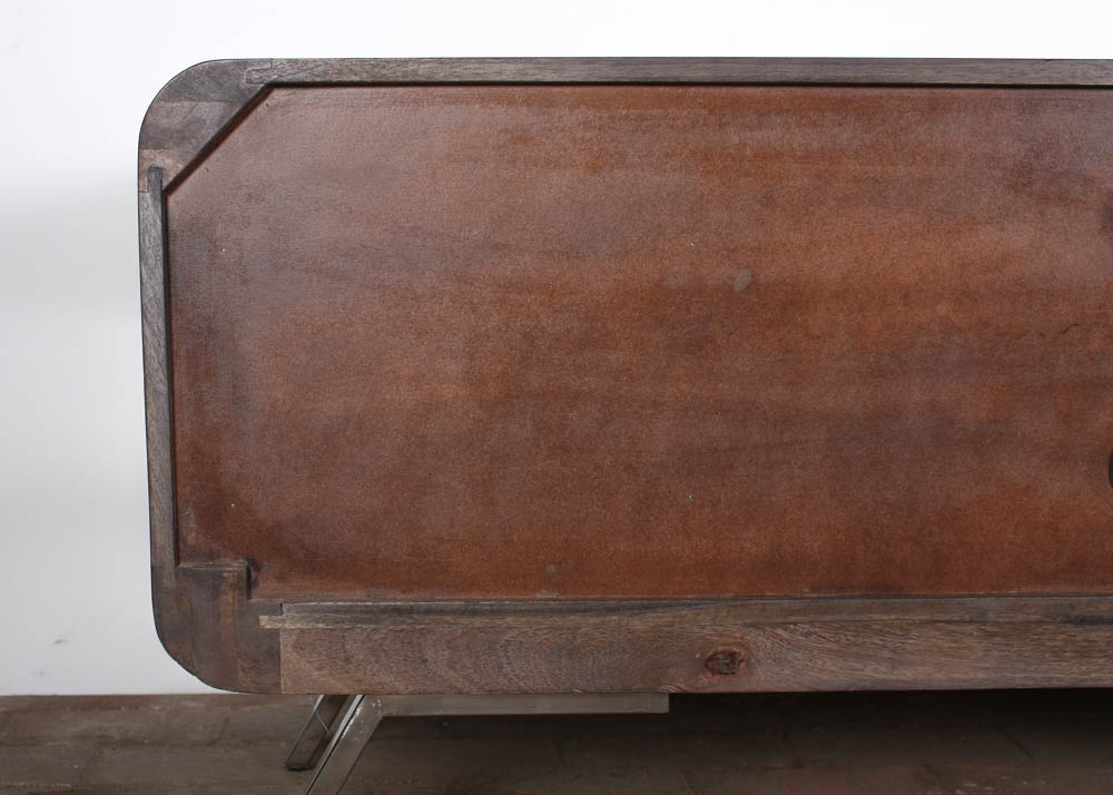 Gray Stained Entertainment Stand