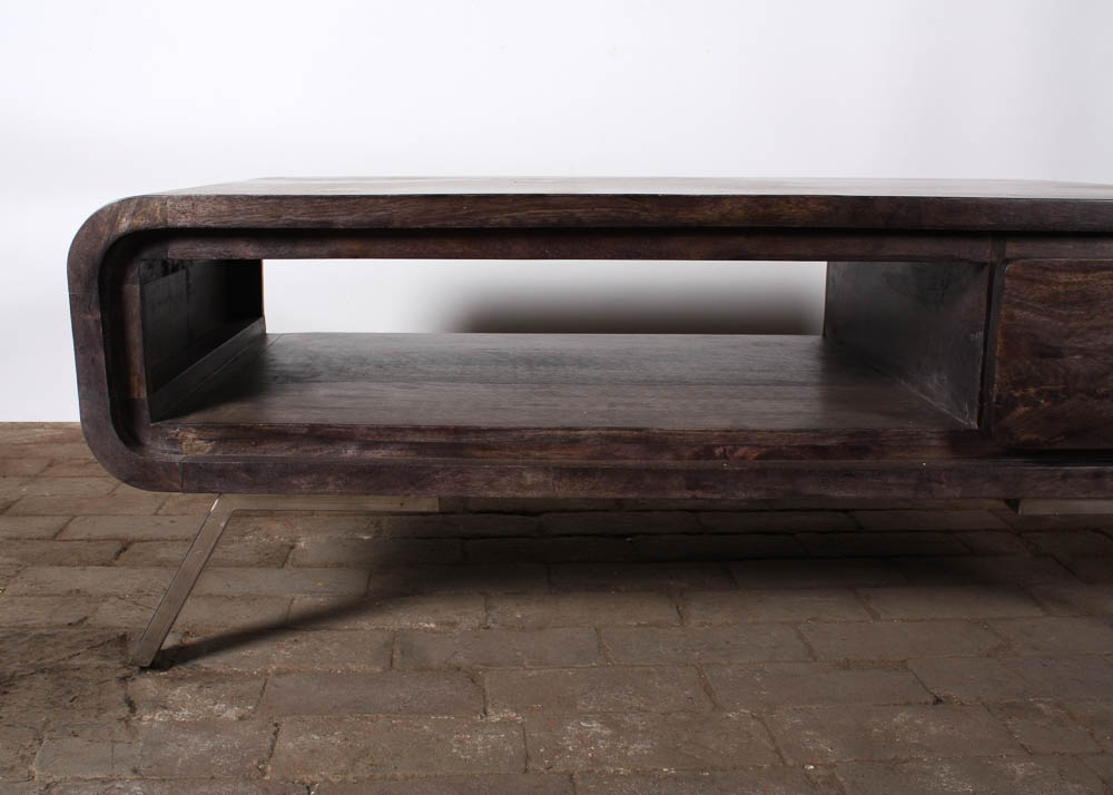 Stained Gray Pine Entertainment Stand