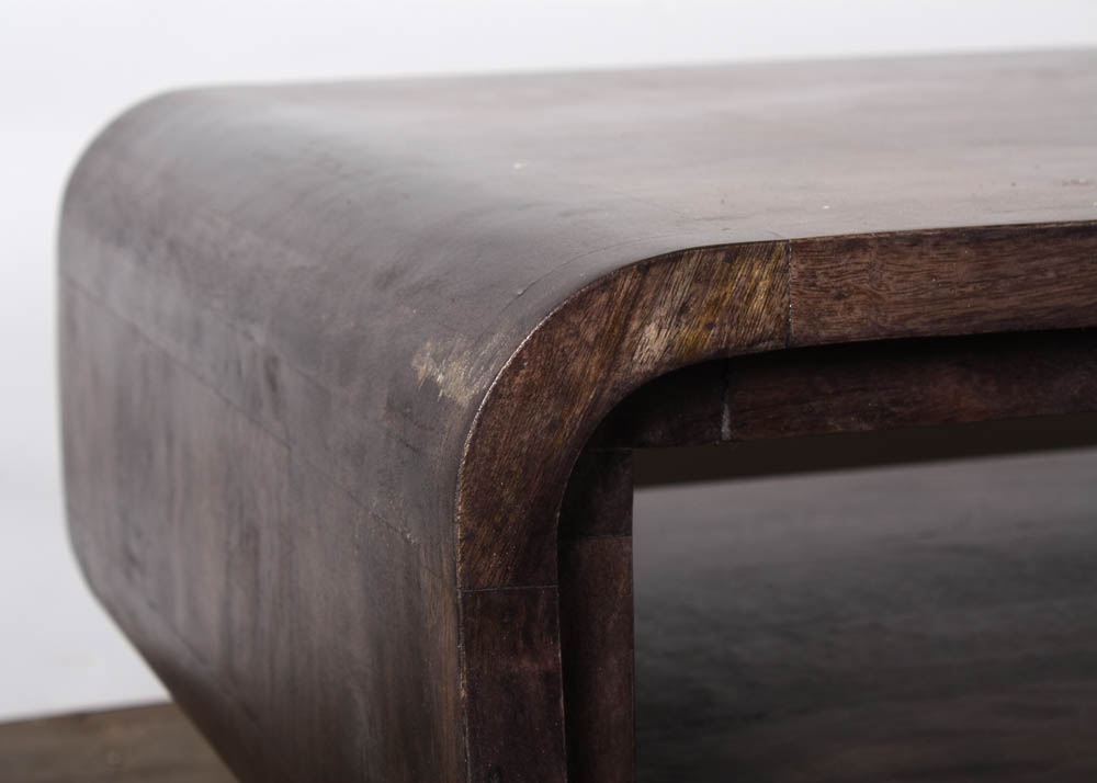 Stained Gray Pine Entertainment Stand