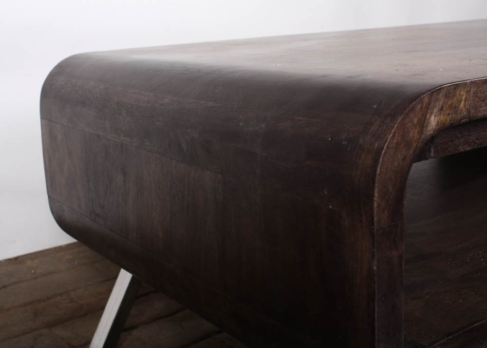 Stained Gray Pine Entertainment Stand