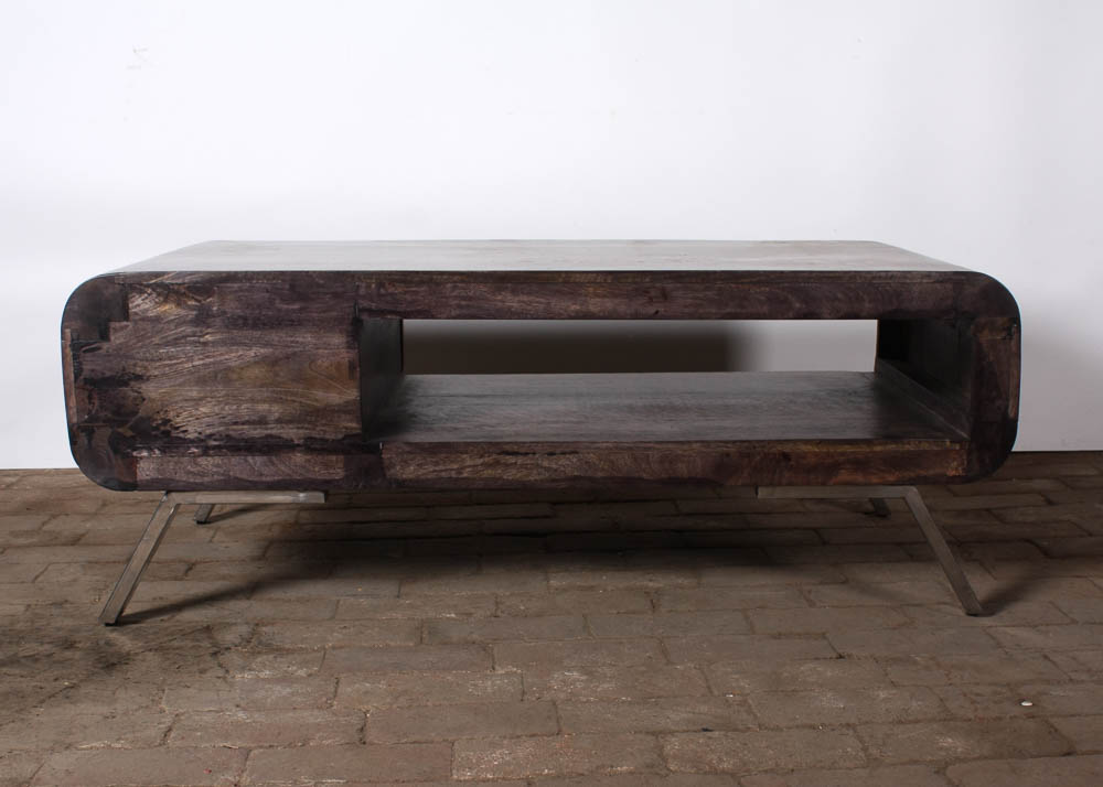 Stained Gray Pine Entertainment Stand