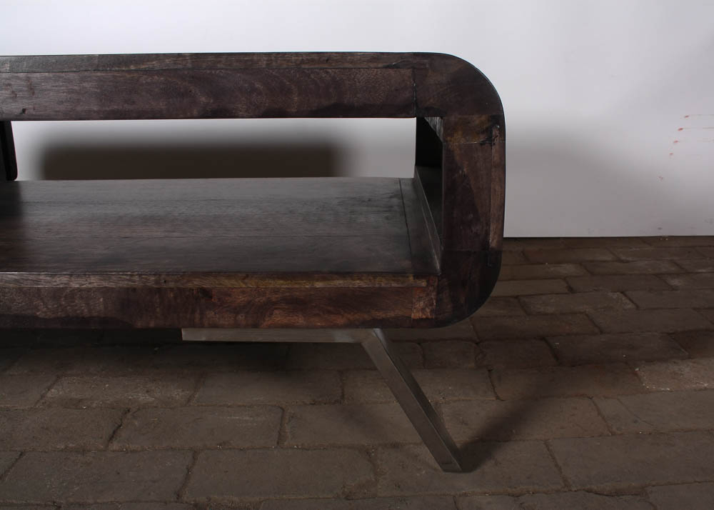 Stained Gray Pine Entertainment Stand