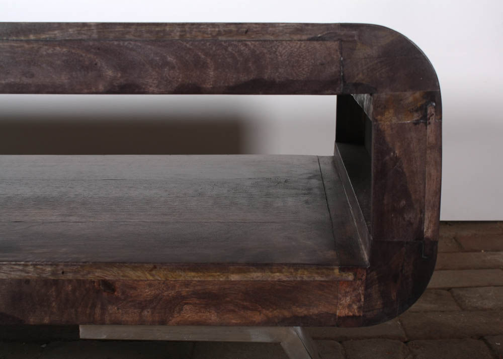 Stained Gray Pine Entertainment Stand