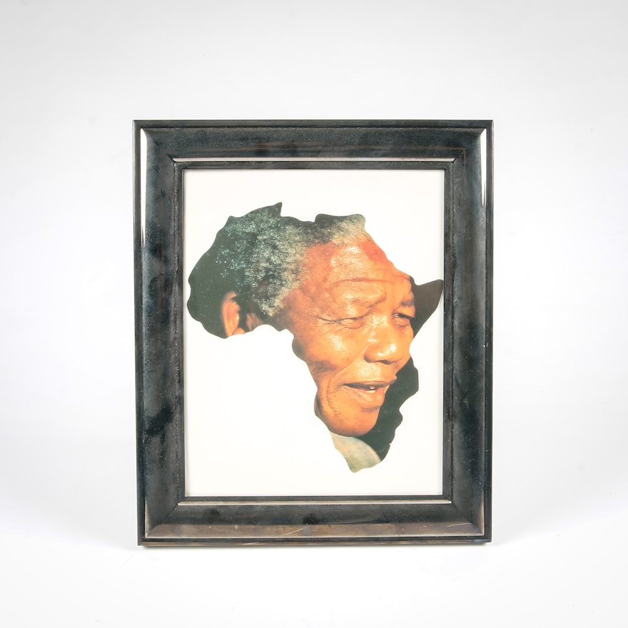 Framed Nelson Mandela Offset Lithograph