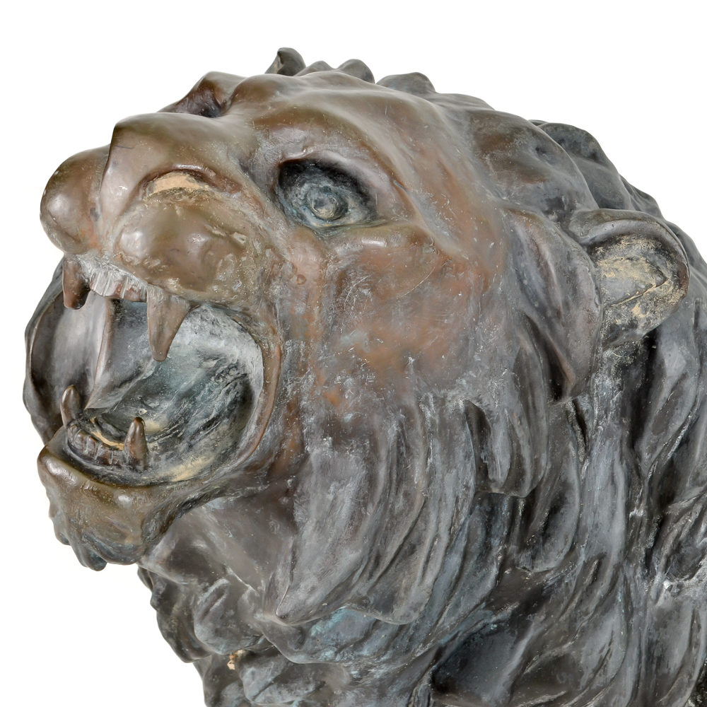 Life-size Bronze "Lion Qui Marche" Sculpture After A. Barye