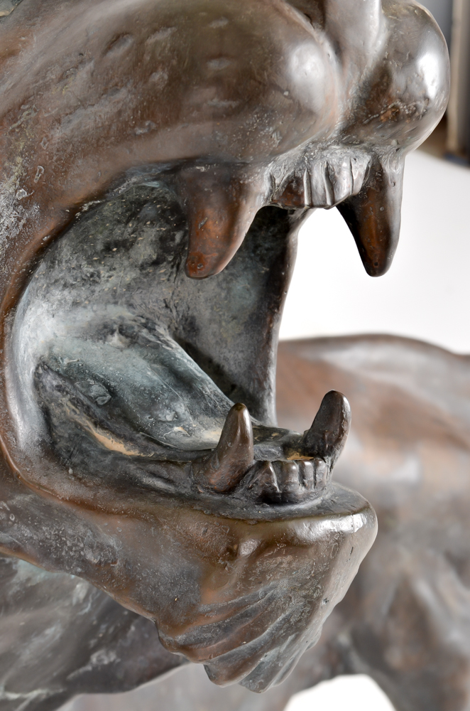 Life-size Bronze "Lion Qui Marche" Sculpture After A. Barye