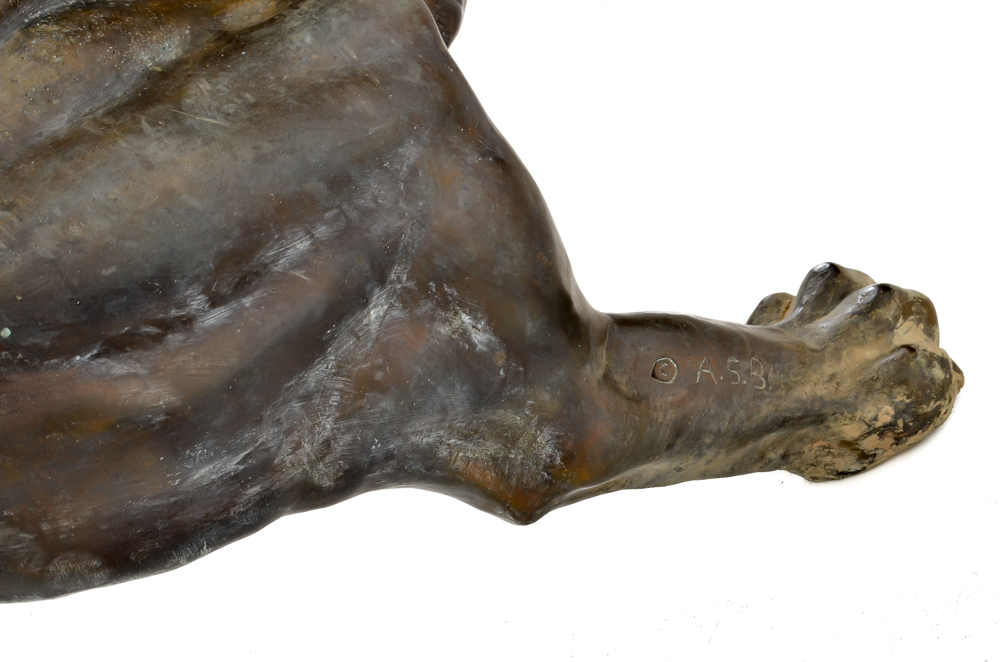 Life-size Bronze "Lion Qui Marche" Sculpture After A. Barye