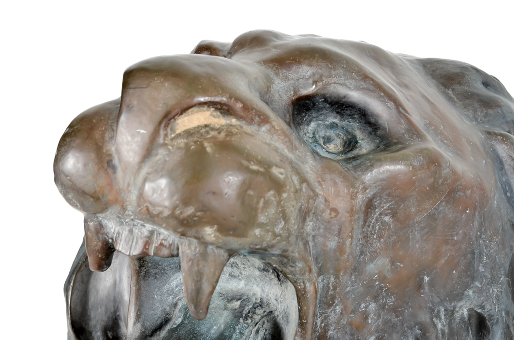 Life-size Bronze "Lion Qui Marche" Sculpture After A. Barye