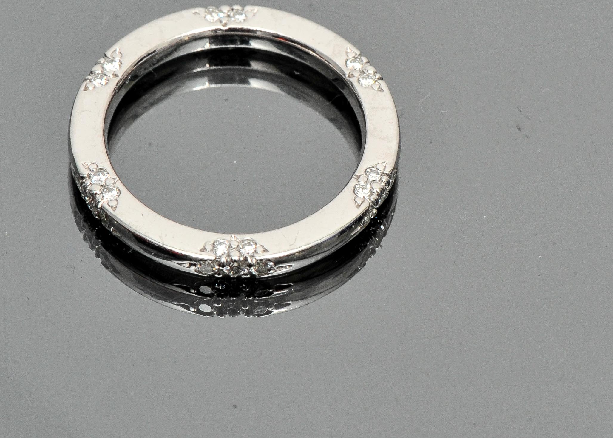 Michael B. Diamond and Platinum Petite Crown Lace Band