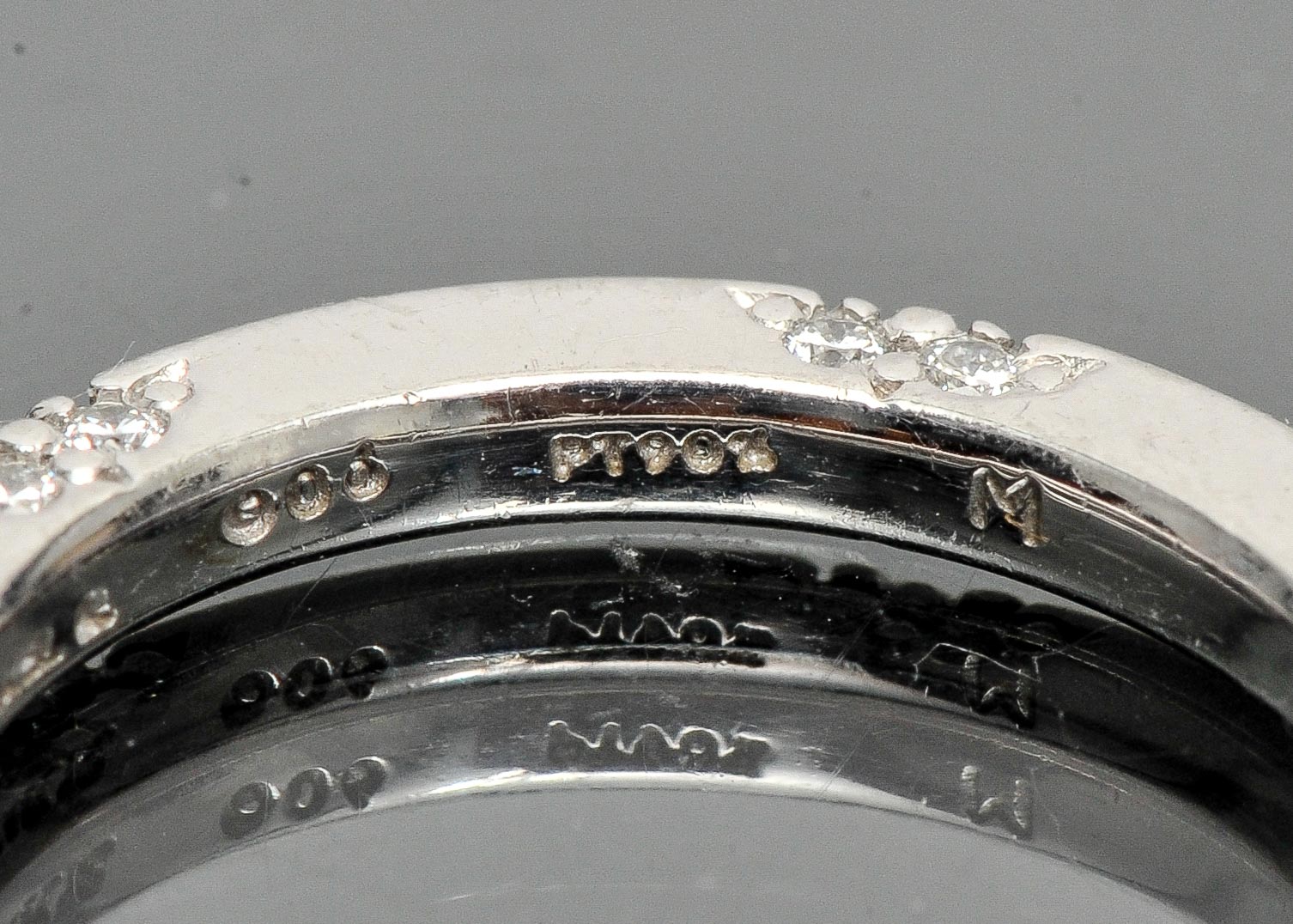 Michael B. Diamond and Platinum Petite Crown Lace Band