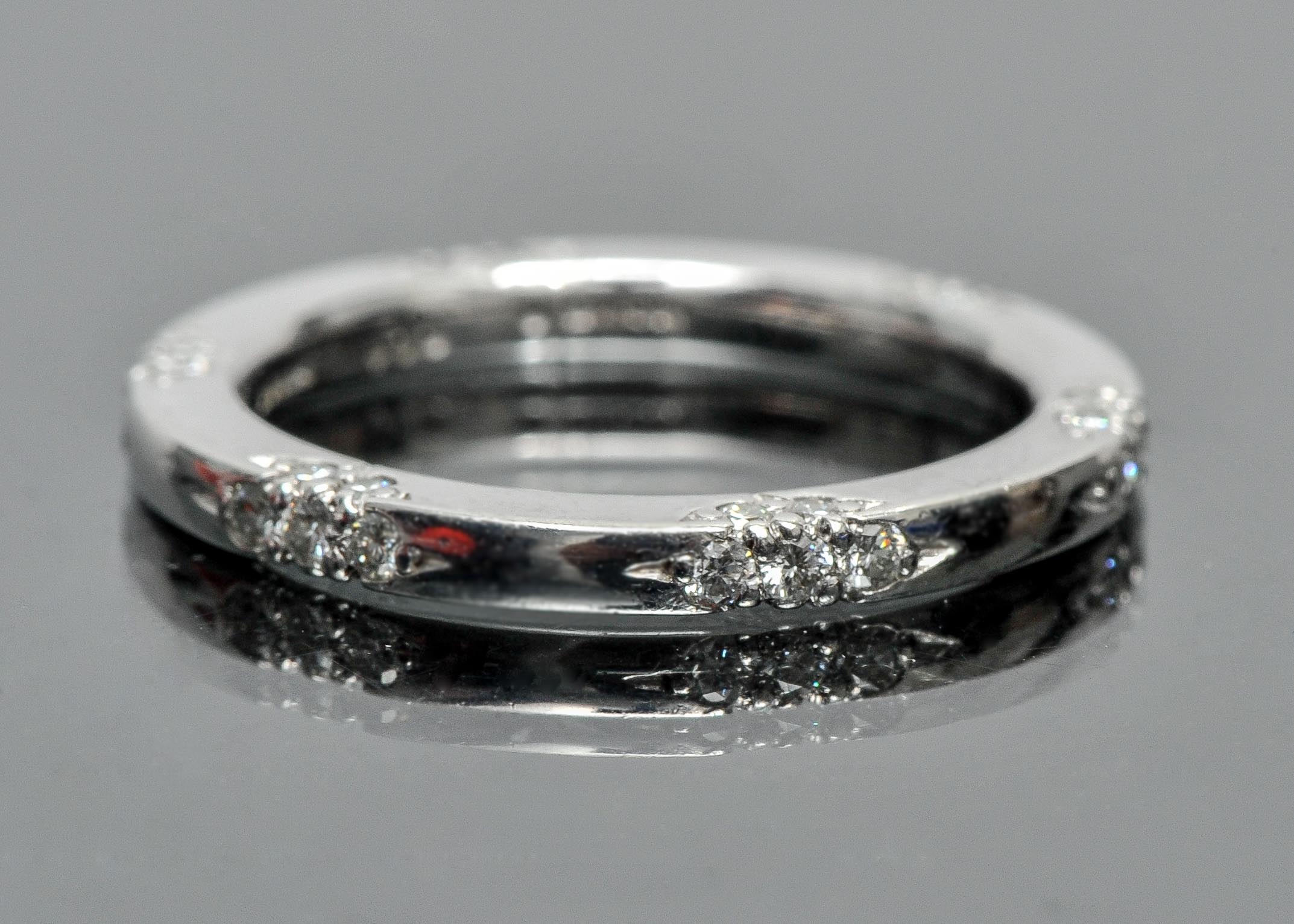 Michael B. Diamond and Platinum Petite Crown Lace Band