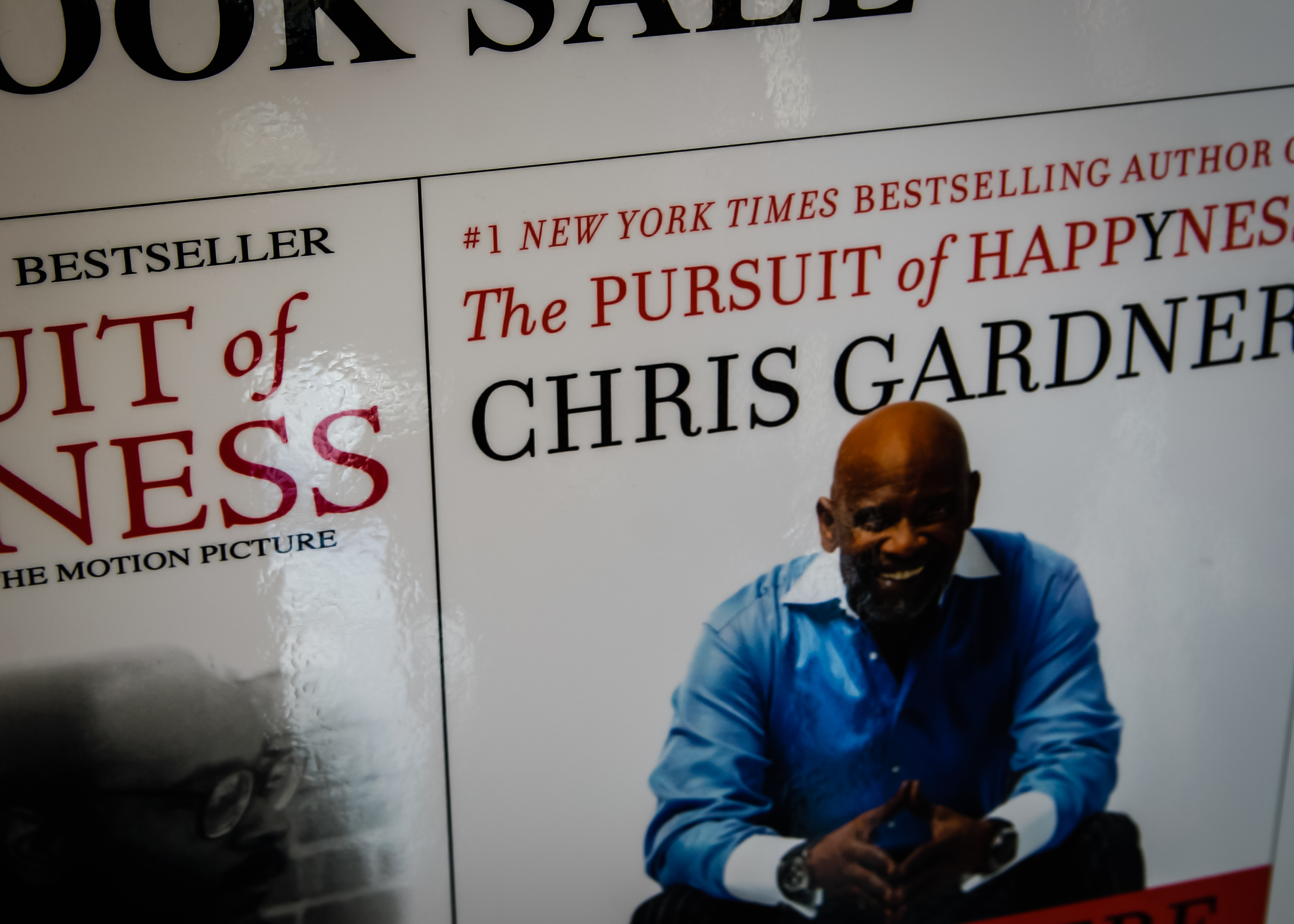 Signed Chris Garner Promotional Poster with Rubik's Cube