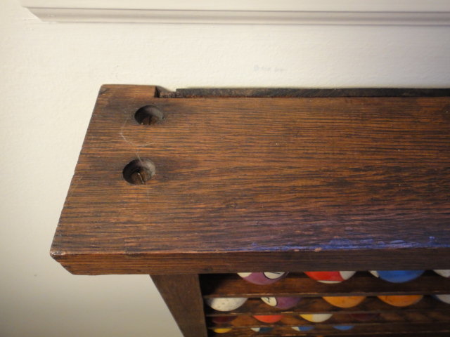 Vintage Pool Ball Rack and Clay Pool Balls