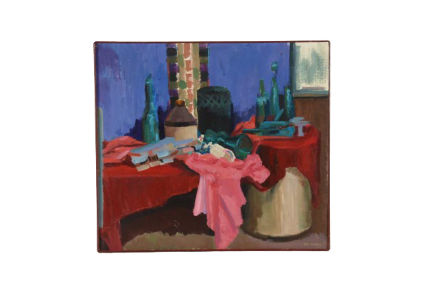 Kay Schenk Original Acrylic Still Life "The Red Cloth"