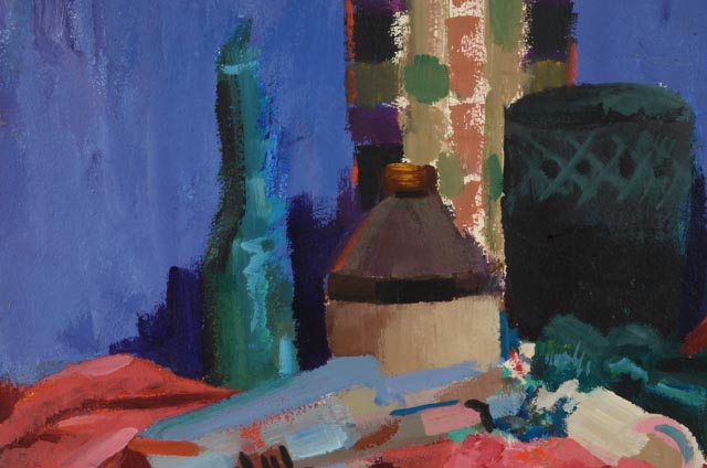 Kay Schenk Original Acrylic Still Life "The Red Cloth"