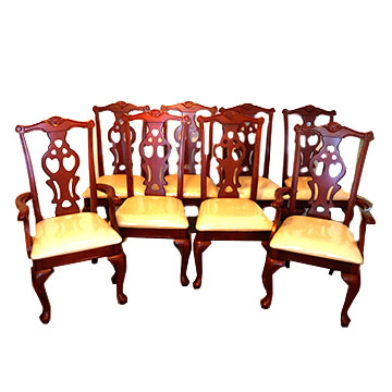 Eight Queen Anne Dining Chairs