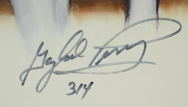 The 300 Win Club Signed Canvas  COA