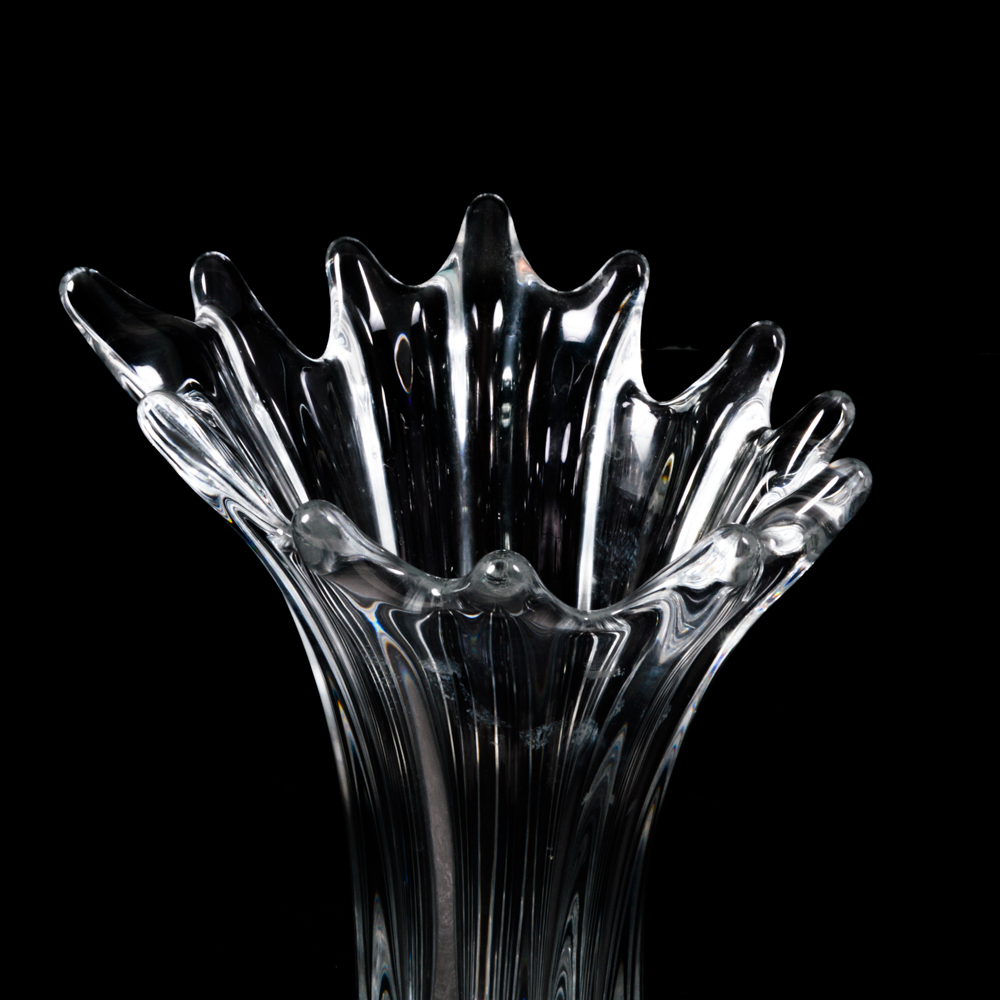Cofrac Art Verrier Crystal Vase