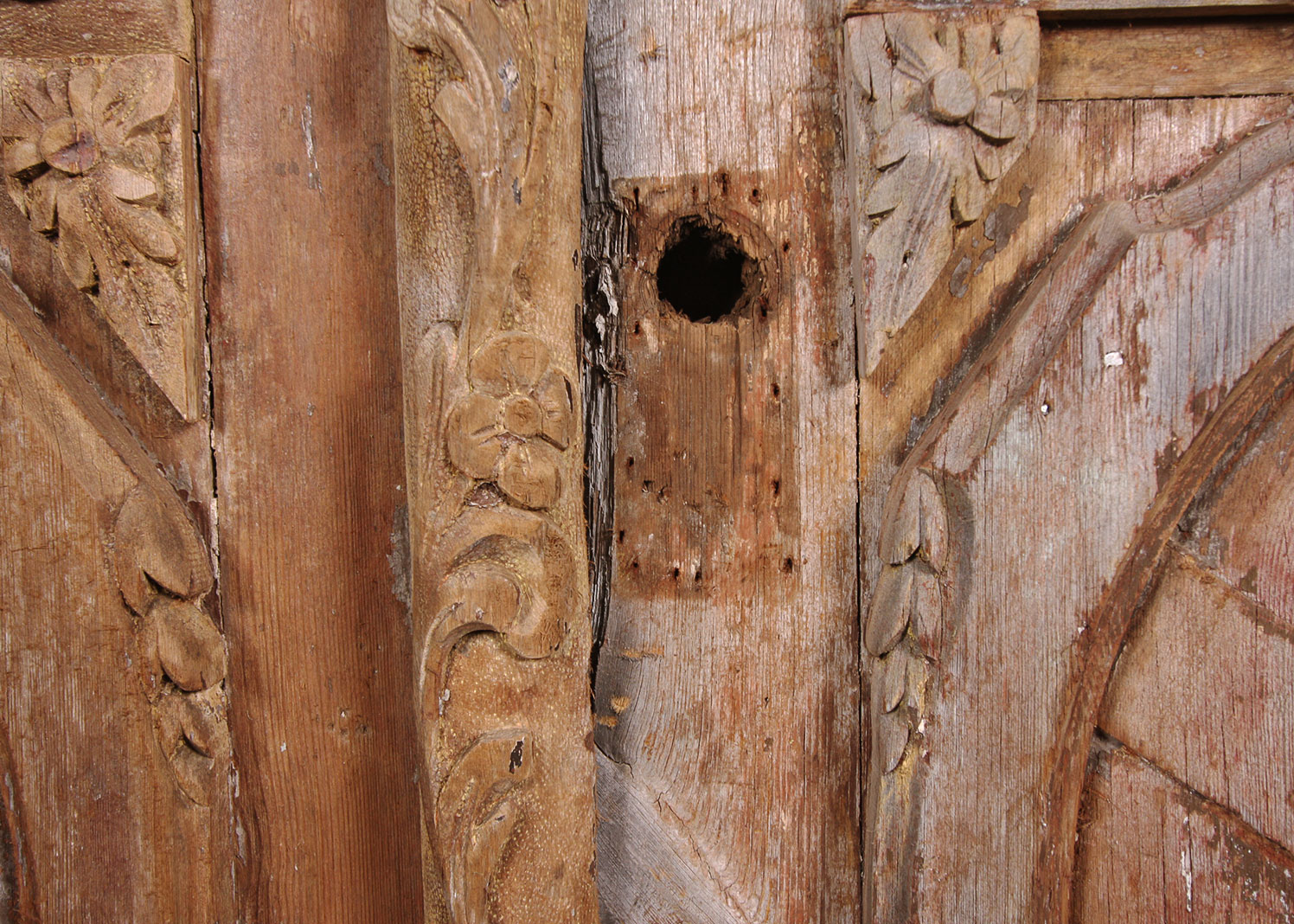 Antique Architectural Salvage Large Doors with Bars