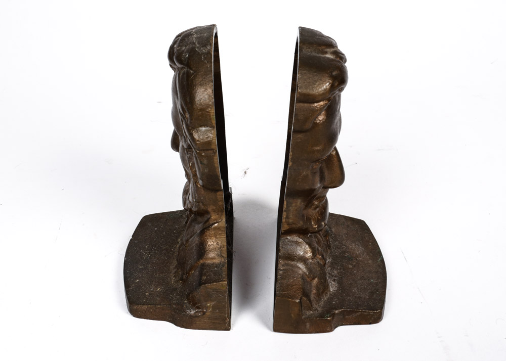 Pair of Cast Iron Abraham Lincoln Bookends