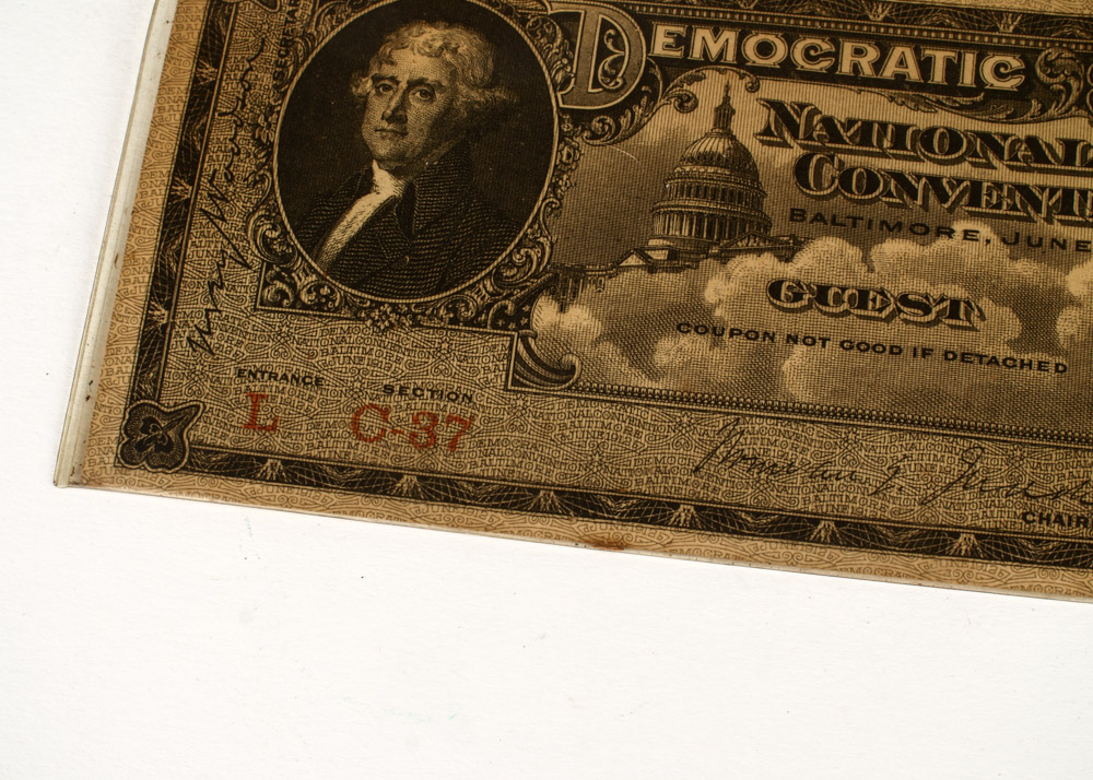 1912 Democratic National Convention Ticket
