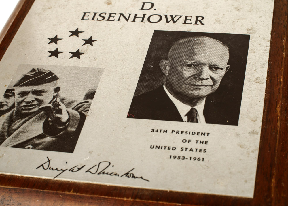 Pair of 1971 and 1972 Framed Eisenhower Silver Dollars