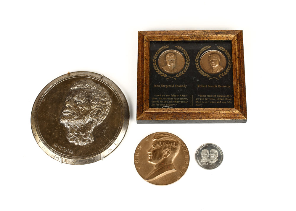 Collection of Commemorative Kennedy Medallions and Medals