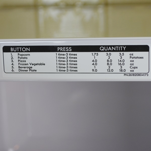 Kenmore White Couintertop Microwave