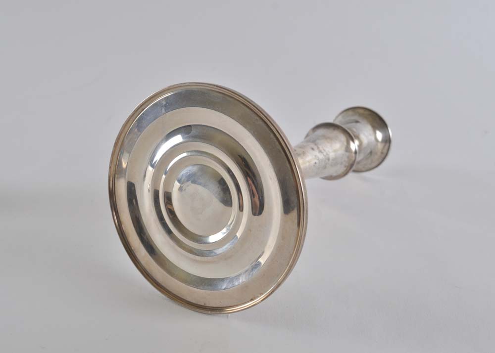 Pair of Gorham Puritan Weighted Sterling Silver Candlesticks