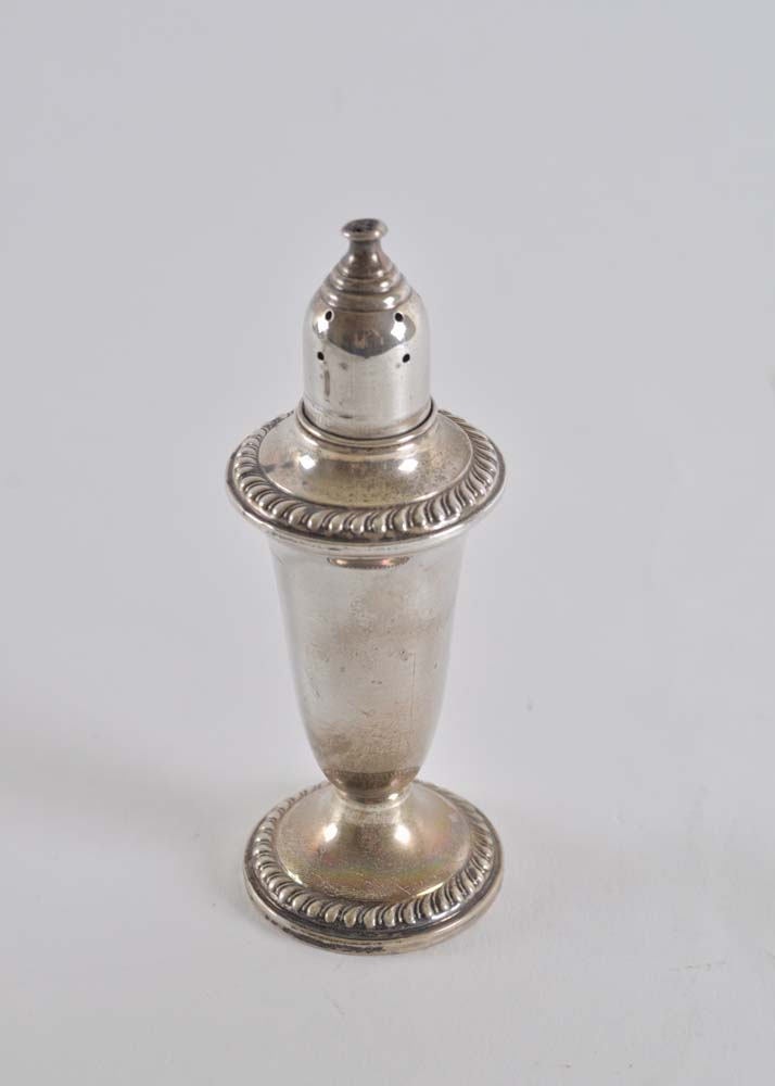 Empire Weighted Sterling Silver Salt and Pepper Shakers