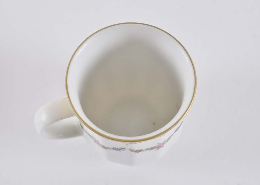 Set of Four Petite Rose by Tirschenreuth Demitasse Cups and Saucers