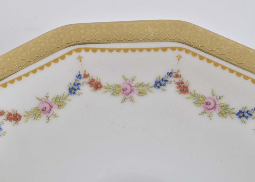 Set of Four Petite Rose by Tirschenreuth Demitasse Cups and Saucers